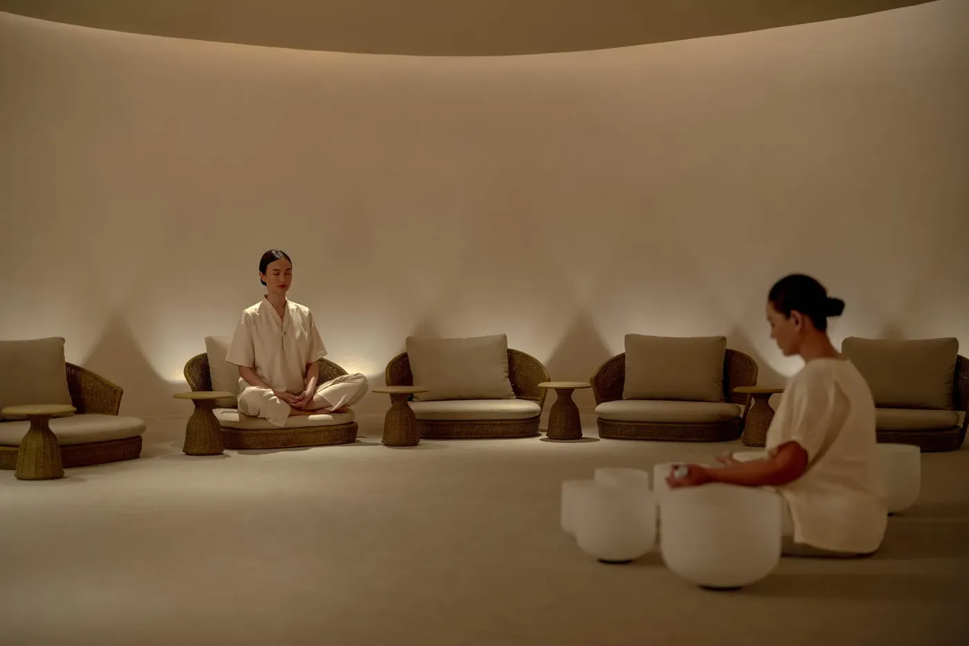 Devarana Wellness sanctuary dome treatment space at Dusit Thani Bangkok