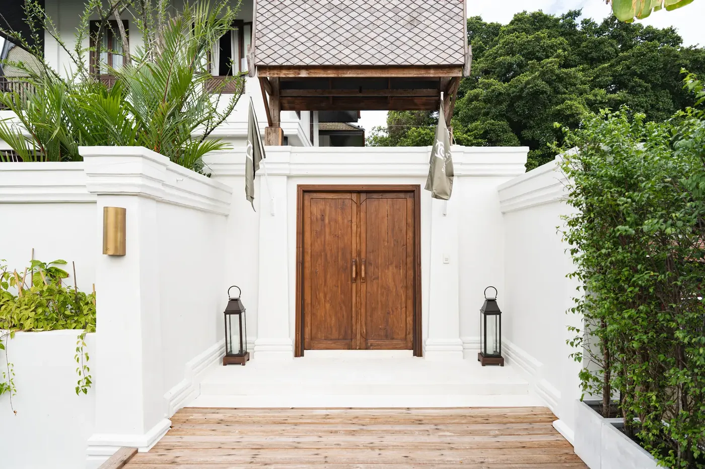 Riverside entrance to Siri Sala Private Thai Villa on Khlong Bangkok Noi
