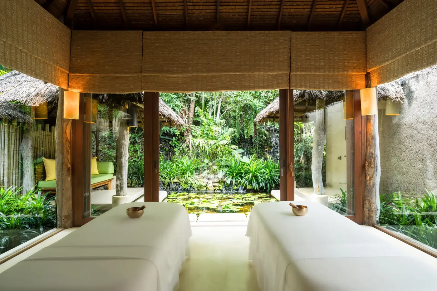 Spa massage treatment room at Six Senses Yao Noi