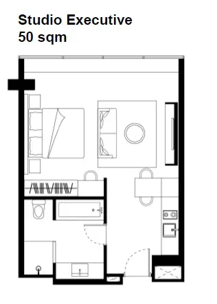AES Room plan Studio Executive for Ascott Embassy Sathorn Bangkok: Best Rooms, Location Strategy, and Who Should Book.