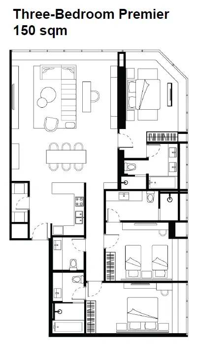 Room Layout 3BR Premier for Ascott Embassy Sathorn Bangkok: Best Rooms, Location Strategy, and Who Should Book.