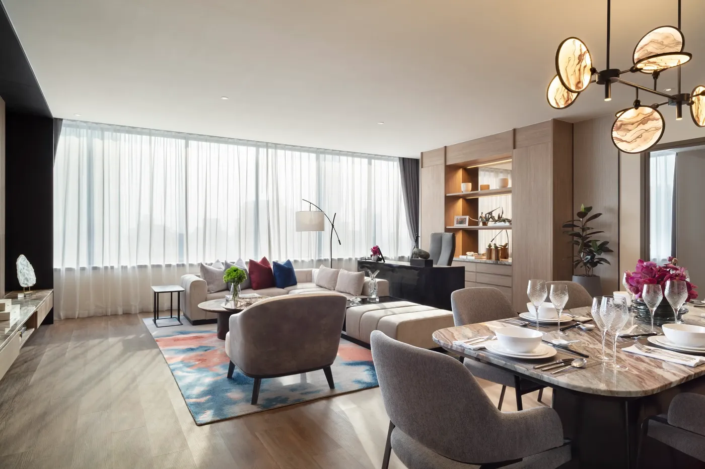 SR Thailand BKK Asc Embassy Sathorn 3BRM Pre Living rm 2 LR for Ascott Embassy Sathorn Bangkok: Best Rooms, Location Strategy, and Who Should Book.
