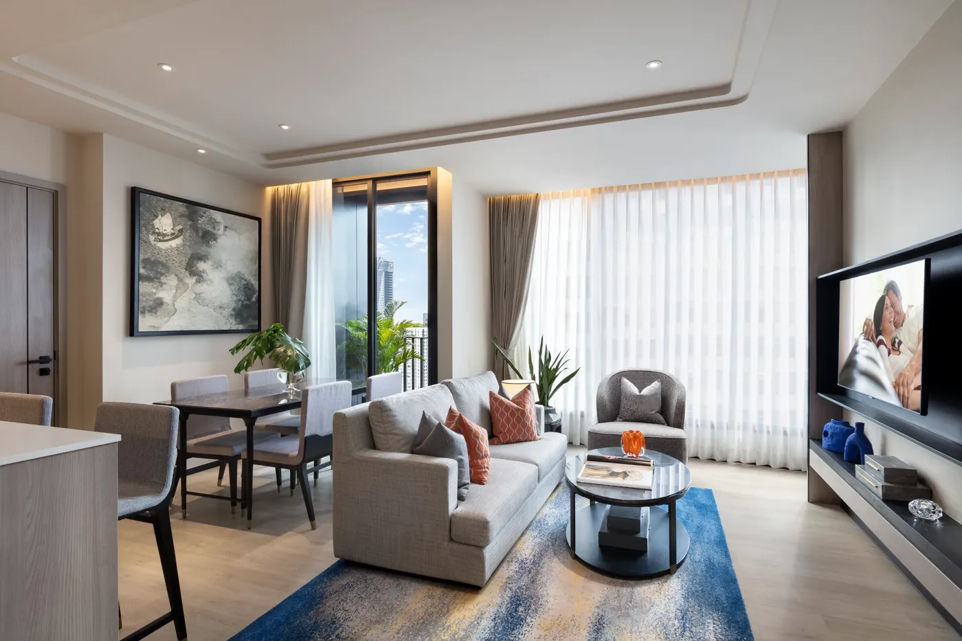 SR Thailand BKK Asc Thonglor 1BRM Pre Living rm LR for Ascott Thonglor Bangkok: VIAIVE Hotel Read for Bangkok Longer Stays, Families & Sukhumvit Dining.